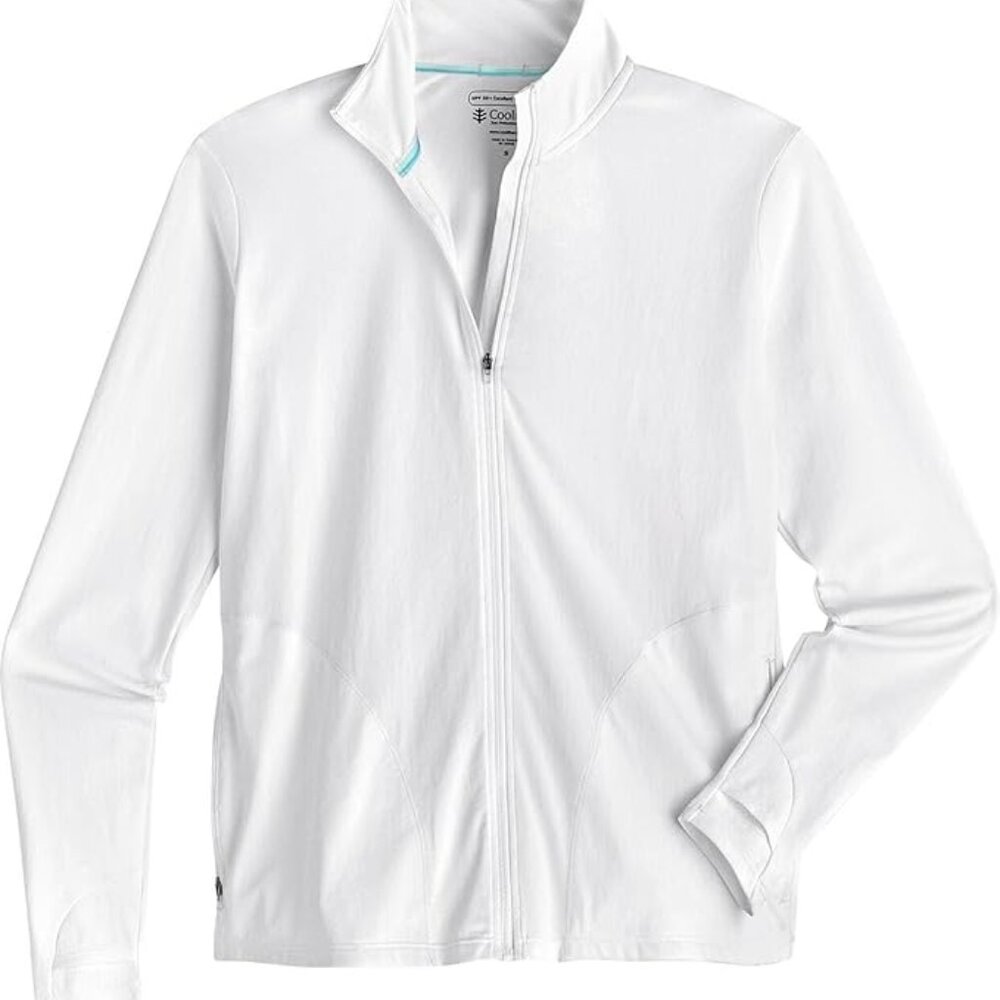 Coolibar UPF 50+ Women's Helani Water Jacket - Sun Protective - Size Small White